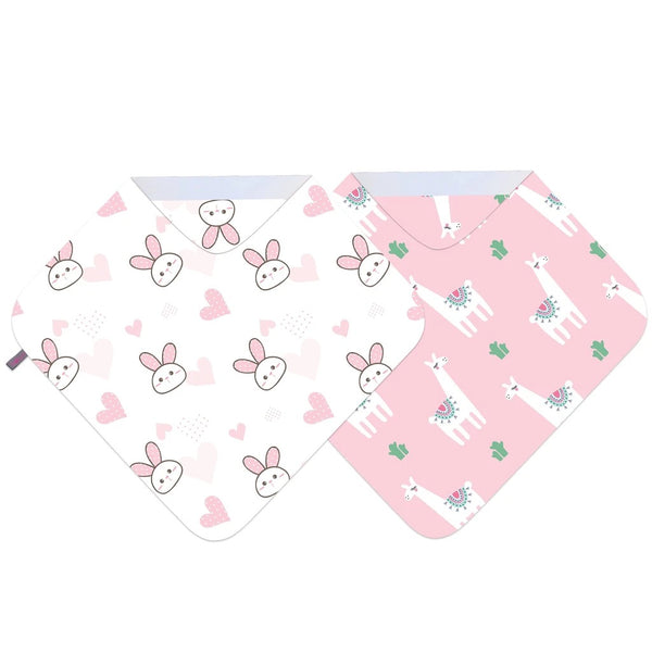 Microfibre Hooded Baby Towel - Bunny Love/Drama Lama (2 Pack) - Blue Willow Tree