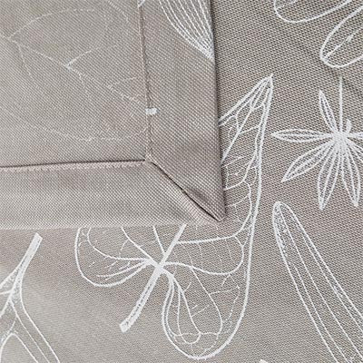 Leaves Table Cloth 6-8 Seater - Chalk