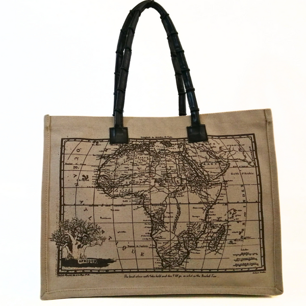 Africa Map Shopper Bag