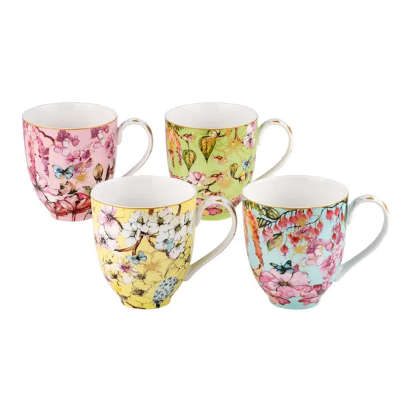 Maxwell & Williams Estelle Michaelides Enchantment Coupe Mugs – Set of 4 (380ml)