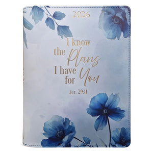 2025/2026 Diary - 18-Month Planner - I Know the Plans - Faux Leather with Zip