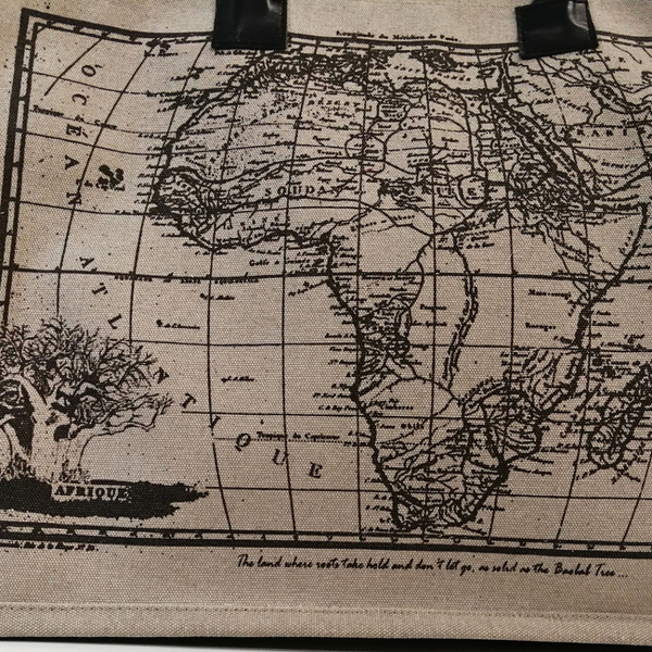 Africa Map Shopper Bag