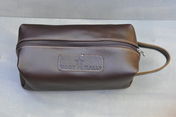 Boot & Rally Full Leather Toiletry Bag