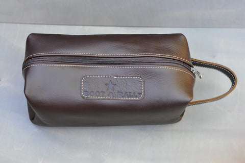 Boot & Rally Full Leather Toiletry Bag