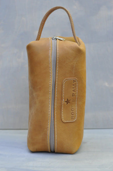 Boot & Rally Full Leather Toiletry Bag