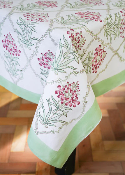 India Ink Tablecloth - Garden Trellis
