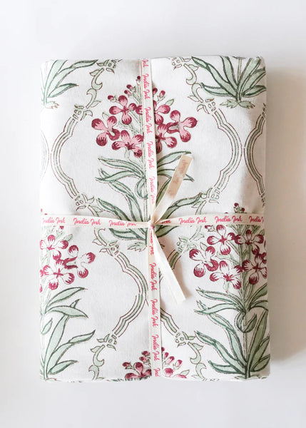 India Ink Tablecloth - Garden Trellis