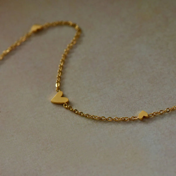Fine Heart Necklace Gold