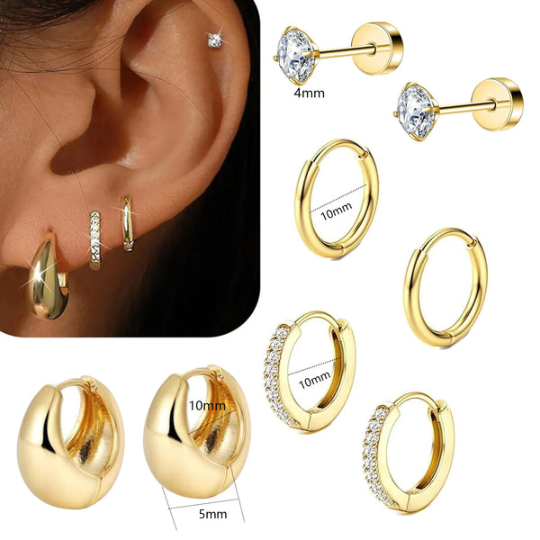 Gold Earring Set