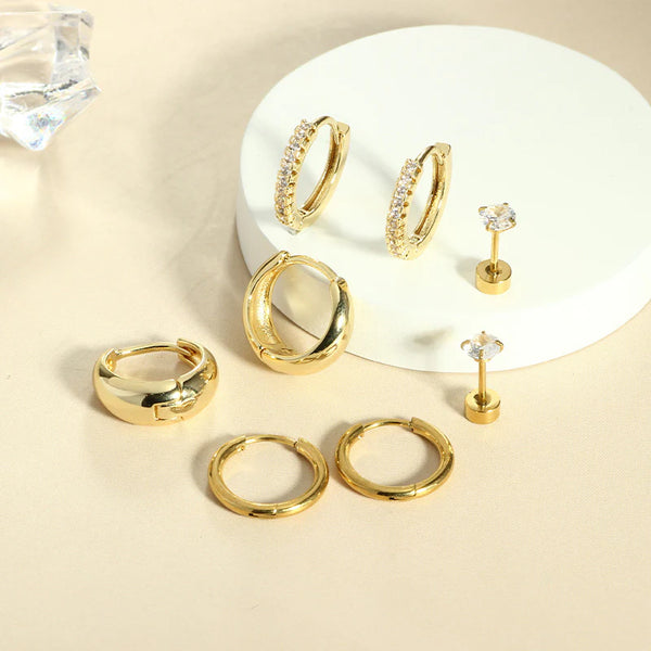 Gold Earring Set