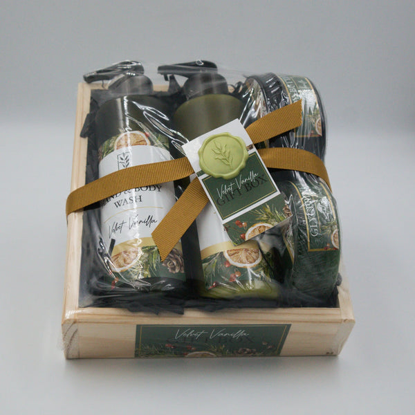 Dinaledi Christmas Wooden Gift Box - Vanilla Velvet