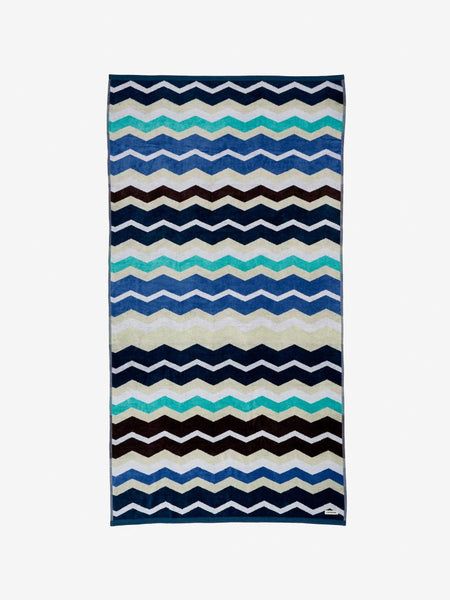 Beach Towel - Chevron Blue