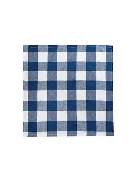 Revana Check Navy 4 Pack Napkins