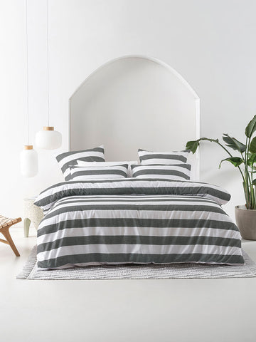 Linen House Syndey Carbon Duvet Cover Set