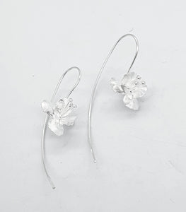 Silver Lily Hook Hanging Earrings