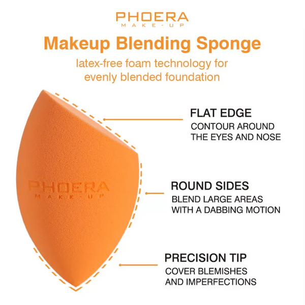 Phoera Makeup Sponge Latex-free and Vegan Makeup Blender