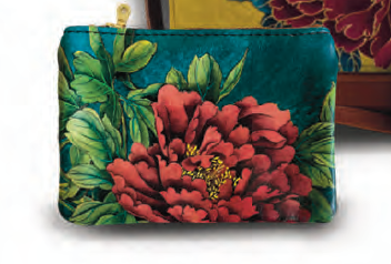 Moss Leather Make Up Pouch
