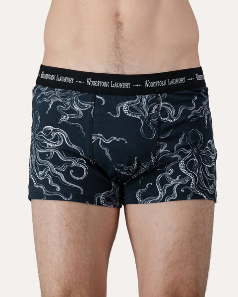 Men’s Boxer Briefs - Mini Octopus on Black