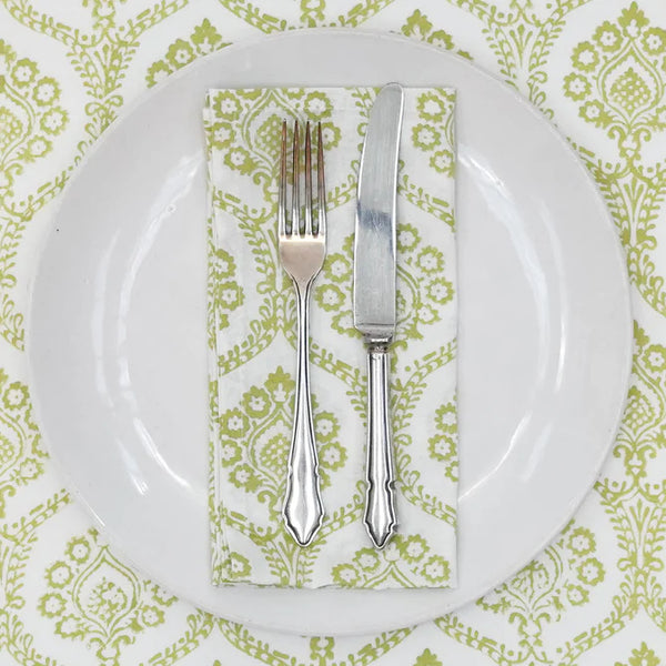 India Ink Napkin Set - Temple Dome Green