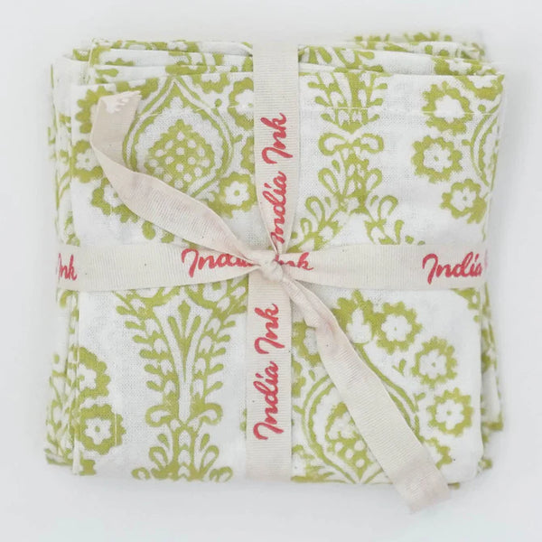 India Ink Napkin Set - Temple Dome Green