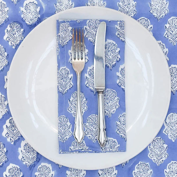 India Ink Napkin Set - Daisy Bliss Blue