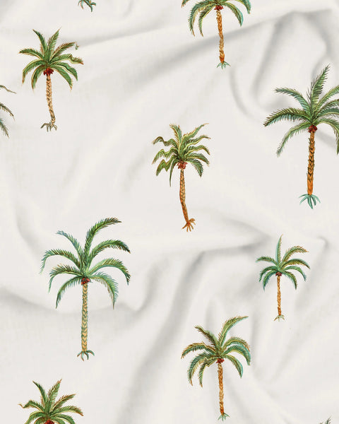Mens Boxer Shorts - Palm Trees on White