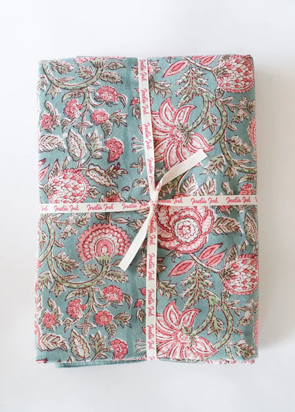 India Ink Tablecloth - Rosy Slate