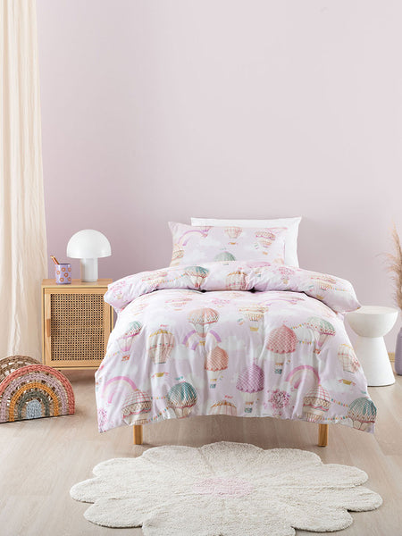 Away We Go Pink Duvet Cover Set