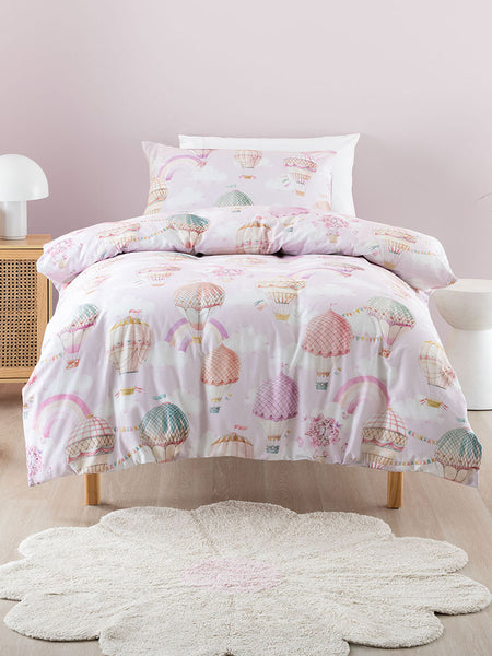 Away We Go Pink Duvet Cover Set