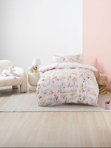 Linen House Unicorn Blossom Duvet Cover Set