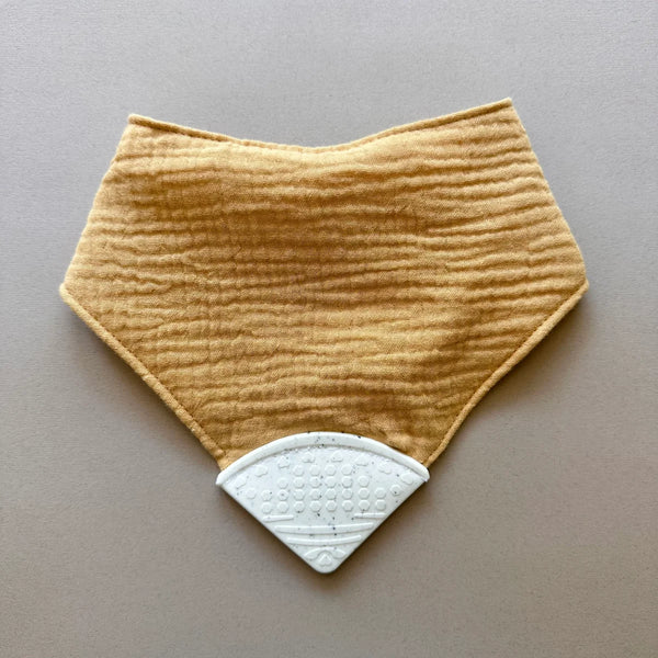 Tiger Lily Muslin Teether Bib