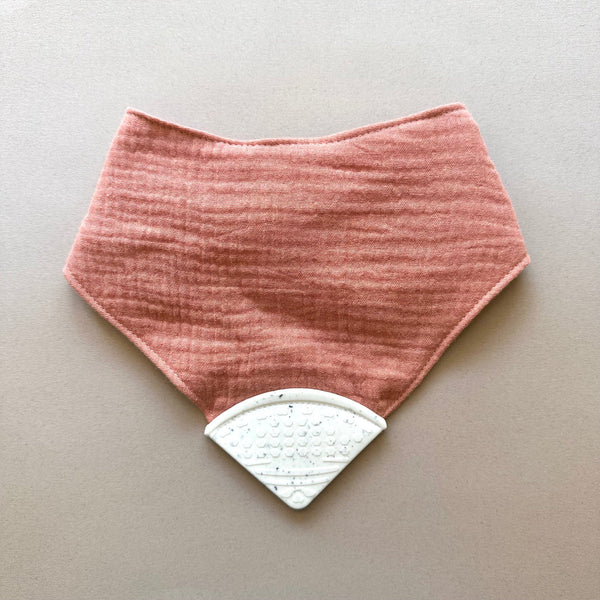 Tiger Lily Muslin Teether Bib