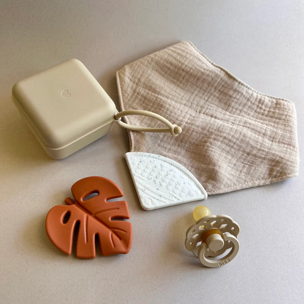 Tiger Lily Muslin Teether Bib