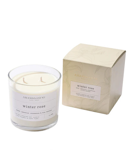 Amanda-Jayne Scented Candle Double Wicked - Winter Rose