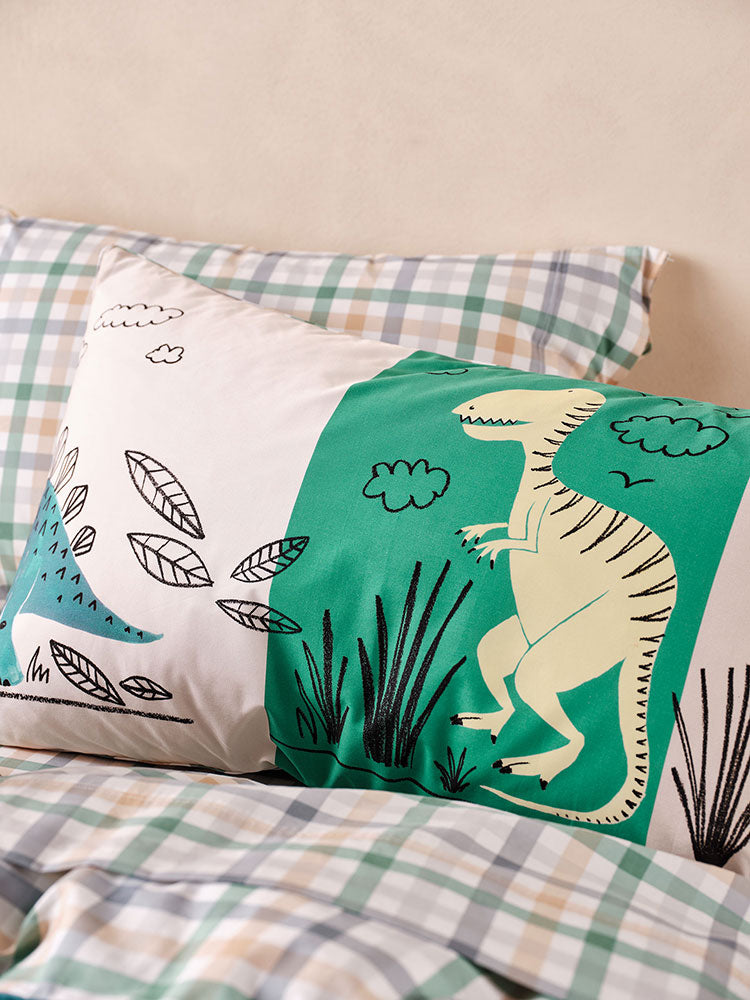 Linen House Prehistoric Patchwork Organic Cotton Duvet Cover Set