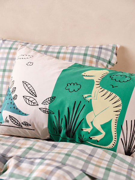 Linen House Prehistoric Patchwork Organic Cotton Duvet Cover Set