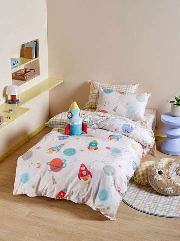 Linen House Space Discovery Organic Cotton Duvet Cover Set