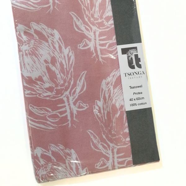 Protea Tea Towel - Pink