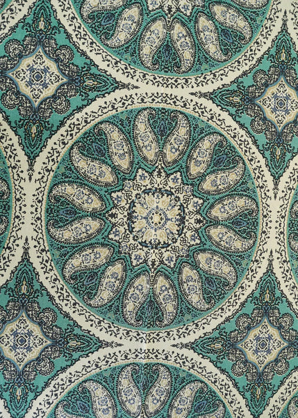 India Ink Tablecloth - Mandala Blue
