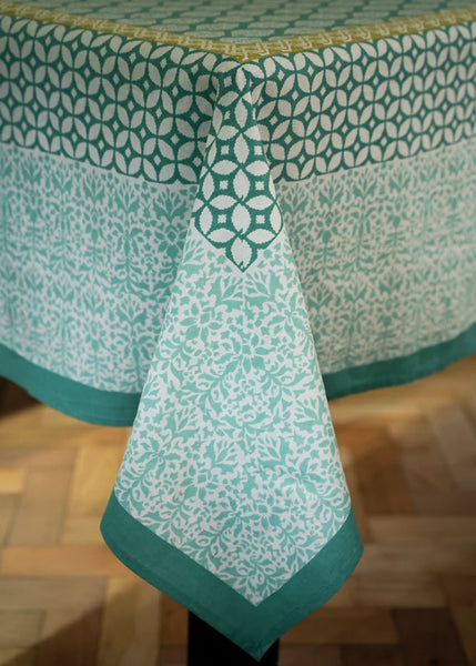 India Ink Tablecloth - Buti Galore Aqua
