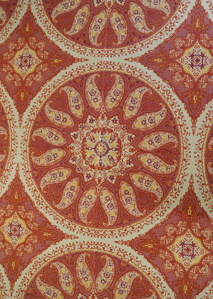 India Ink Tablecloth - Mandala Orange