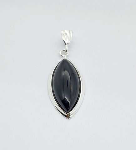 Black Onyx Cabochon Pendant