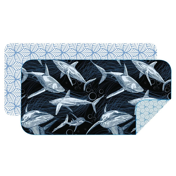 Microfibre Double Sided Towel - Shiver of Sharks