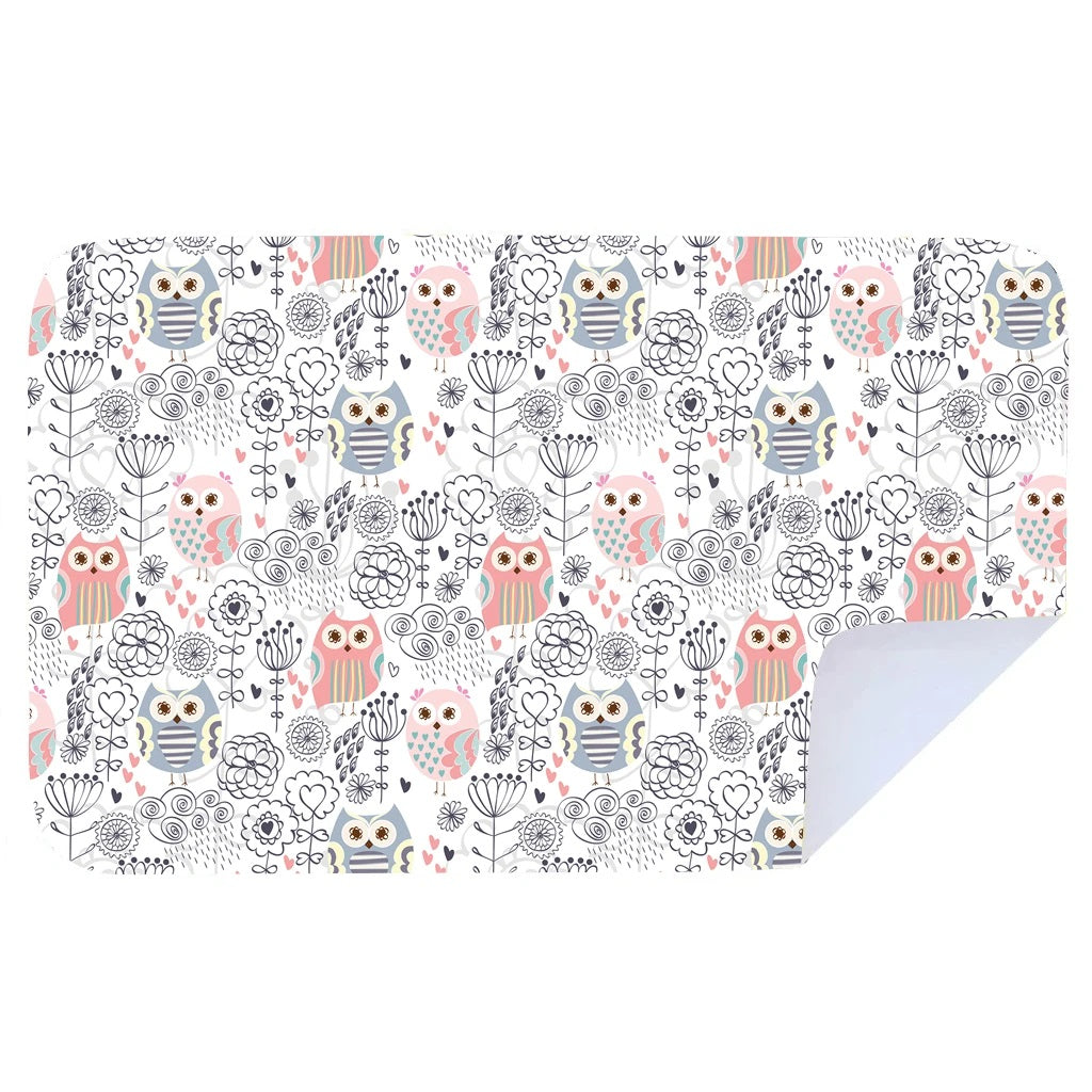 Microfibre L Printed Towel - Owl Crazy