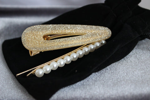 Glitter & Pearl Clip Set