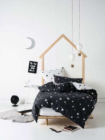 Stargazer Charcoal Duvet Set - Blue Willow Tree