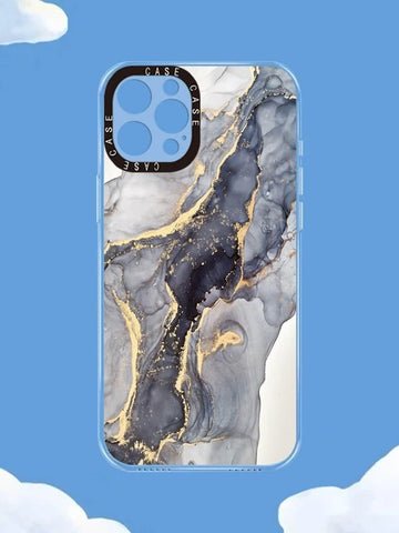 Marble Light Grey & Gold Phone Case