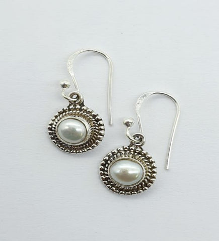 Pearl Boho 10mm Hanging Earrings