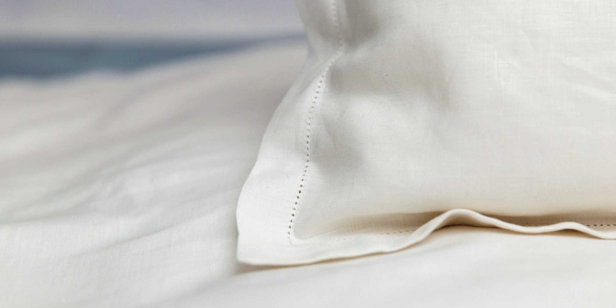 Pure Linen Baby Cot Pillow Case - Blue Willow Tree