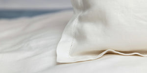 Pure Linen Baby Cot Pillow Case - Blue Willow Tree